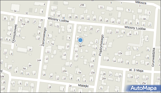 Kostrzyn, Dunikowskiego Ksawerego, 9a, mapa Kostrzyn