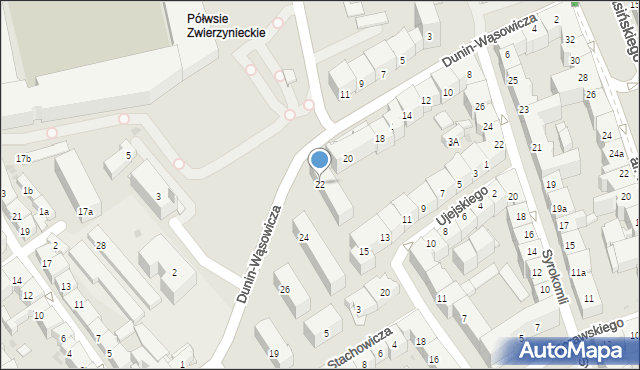 Kraków, Dunin-Wąsowicza Zbigniewa, rtm., 22, mapa Krakowa