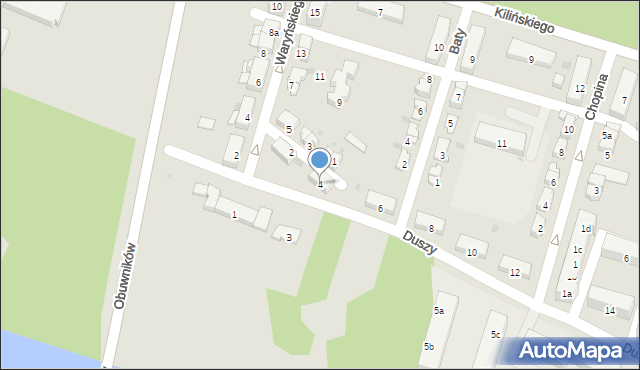 Krapkowice, Duszy Franciszka, ks., 4, mapa Krapkowice