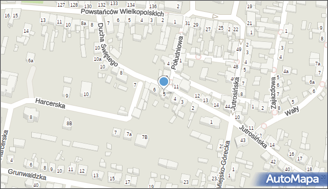 Krobia, Ducha Świętego, 5, mapa Krobia