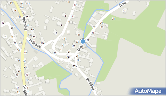 Łagów, Dule, 27, mapa Łagów