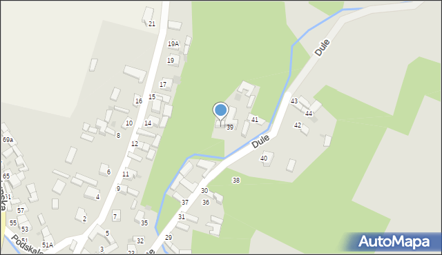 Łagów, Dule, 39A, mapa Łagów