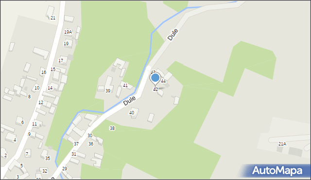 Łagów, Dule, 42, mapa Łagów