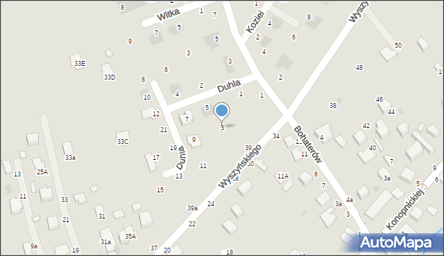 Łańcut, Duhla Stanisława, 3, mapa Łańcut