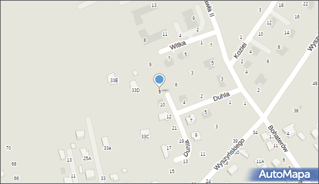 Łańcut, Duhla Stanisława, 8, mapa Łańcut