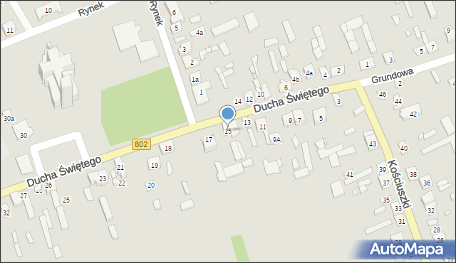 Latowicz, Ducha Świętego, 15, mapa Latowicz