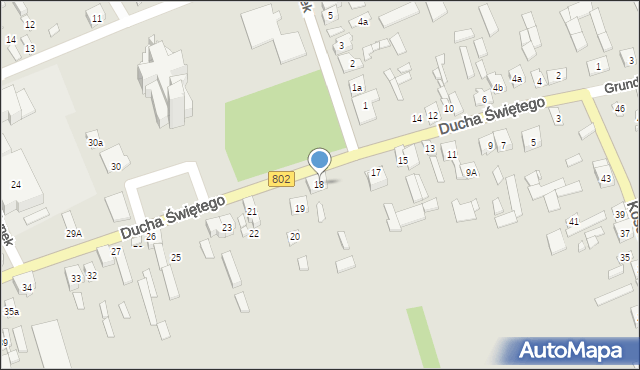 Latowicz, Ducha Świętego, 18, mapa Latowicz