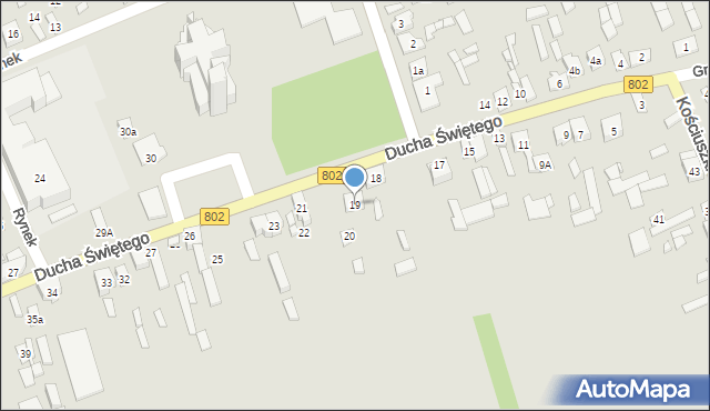 Latowicz, Ducha Świętego, 19, mapa Latowicz