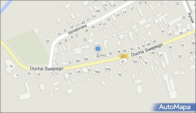 Latowicz, Ducha Świętego, 64, mapa Latowicz