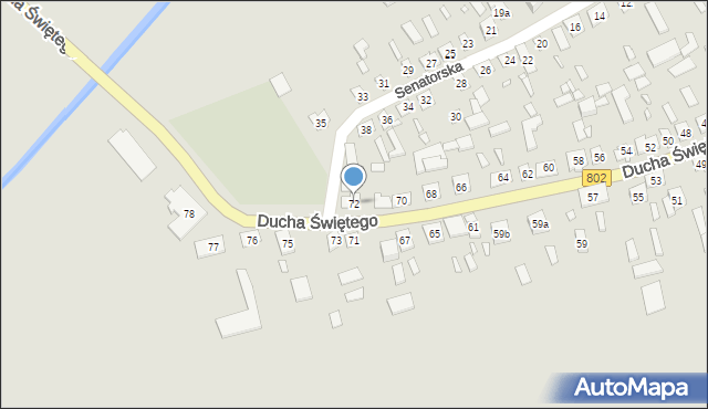 Latowicz, Ducha Świętego, 72, mapa Latowicz