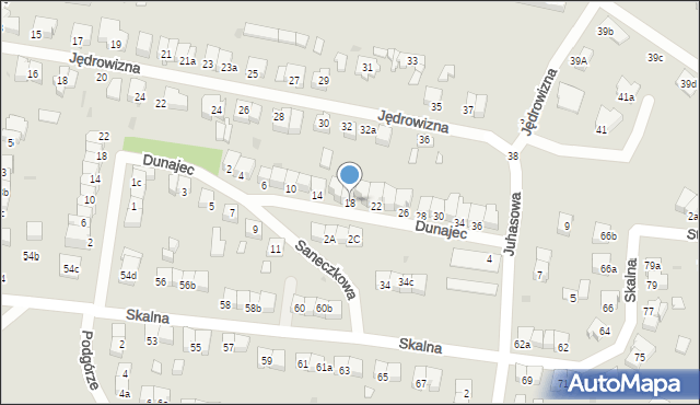 Łódź, Dunajec, 18, mapa Łodzi