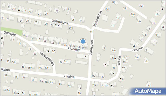 Łódź, Dunajec, 36, mapa Łodzi