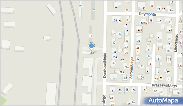 Lublin, Dunikowskiego Ksawerego, 11a, mapa Lublina