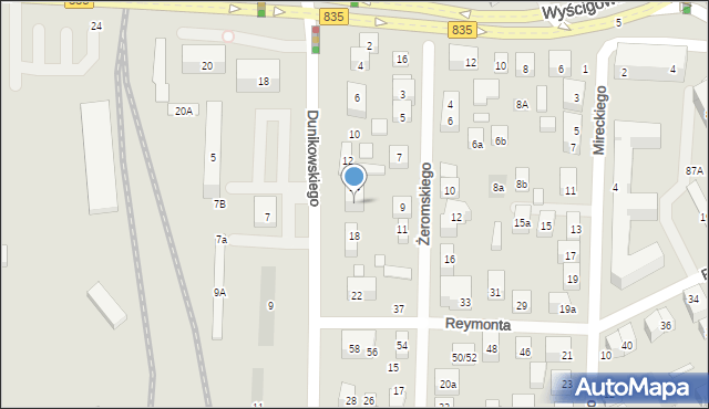 Lublin, Dunikowskiego Ksawerego, 16, mapa Lublina