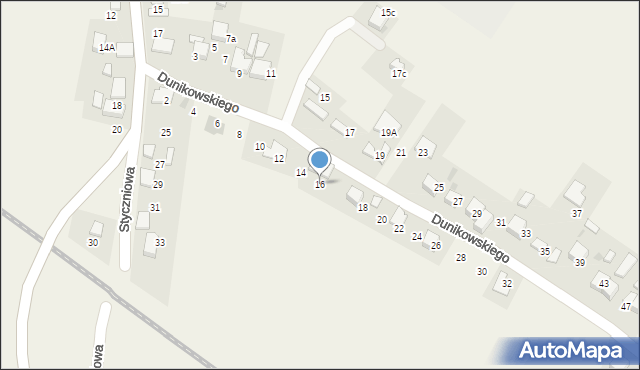 Luszowice, Dunikowskiego Ksawerego, 16, mapa Luszowice