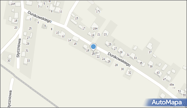Luszowice, Dunikowskiego Ksawerego, 20, mapa Luszowice
