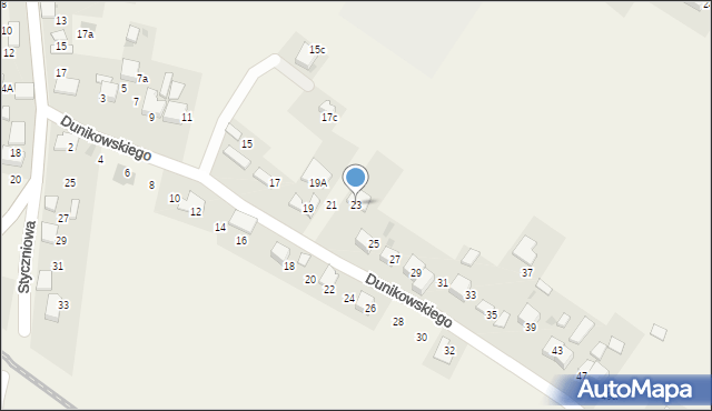 Luszowice, Dunikowskiego Ksawerego, 23, mapa Luszowice