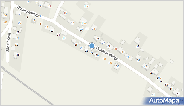 Luszowice, Dunikowskiego Ksawerego, 24, mapa Luszowice