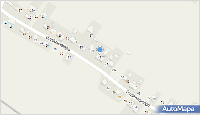 Luszowice, Dunikowskiego Ksawerego, 43, mapa Luszowice