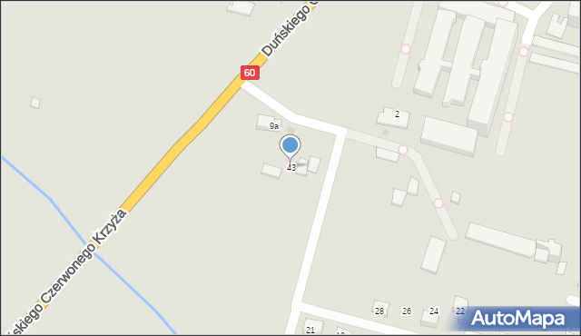 Maków Mazowiecki, Duńskiego Czerwonego Krzyża, 43, mapa Maków Mazowiecki