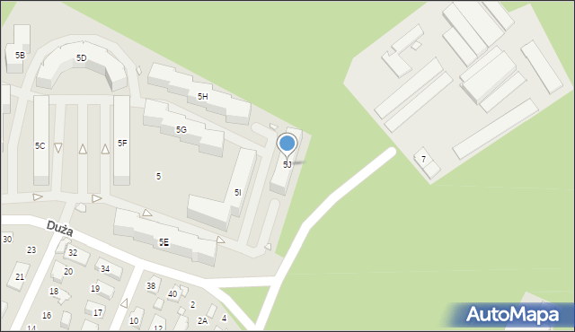 Marki, Duża, 5J, mapa Marki