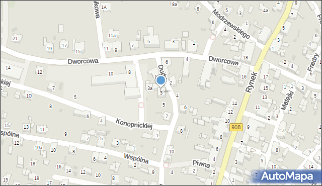 Miasteczko Śląskie, Dudy Michała, 3, mapa Miasteczko Śląskie