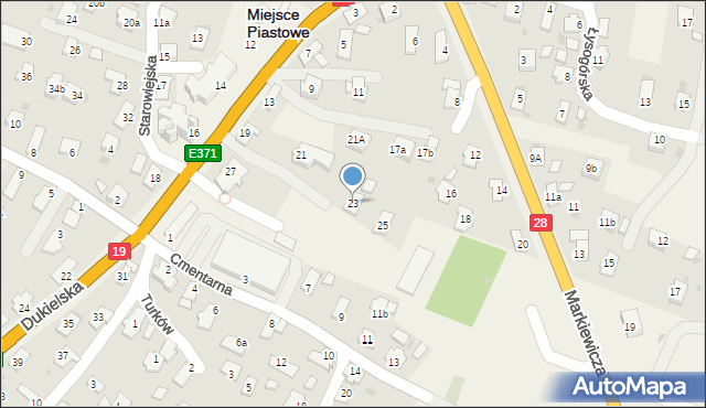 Miejsce Piastowe, Dukielska, 23, mapa Miejsce Piastowe