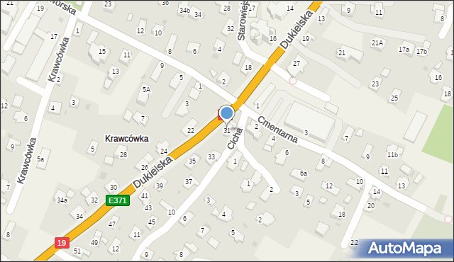 Miejsce Piastowe, Dukielska, 31, mapa Miejsce Piastowe