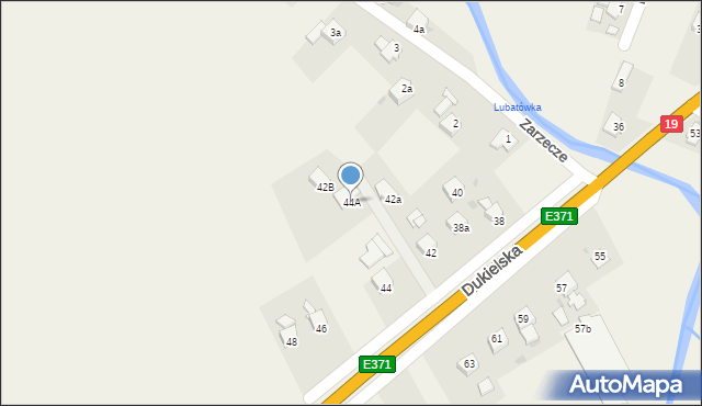 Miejsce Piastowe, Dukielska, 44A, mapa Miejsce Piastowe