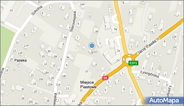 Miejsce Piastowe, Dukielska, 8, mapa Miejsce Piastowe