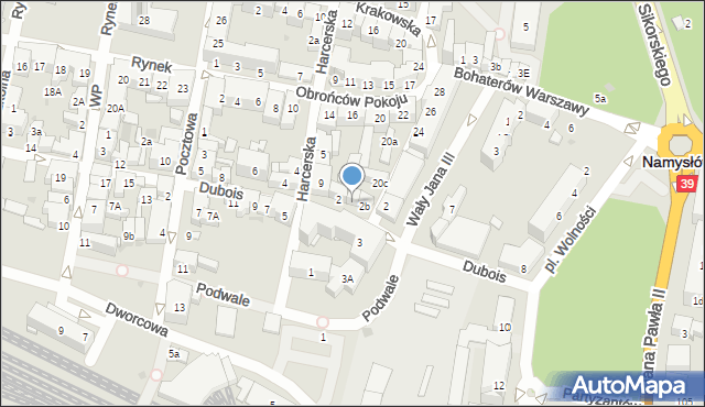 Namysłów, Dubois Stanisława, 2a, mapa Namysłów
