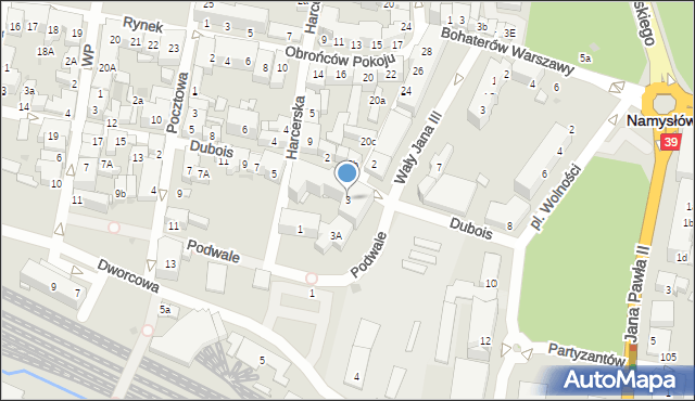 Namysłów, Dubois Stanisława, 3, mapa Namysłów