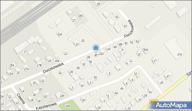 Nowe Lipiny, Duczkowska, 40, mapa Nowe Lipiny