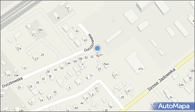 Nowe Lipiny, Duczkowska, 54, mapa Nowe Lipiny