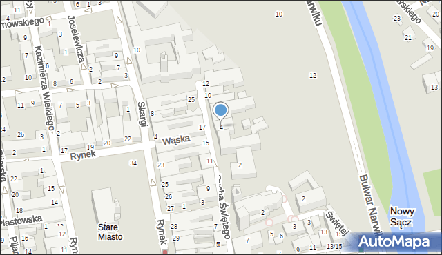 Nowy Sącz, Ducha Świętego, 4, mapa Nowego Sącza