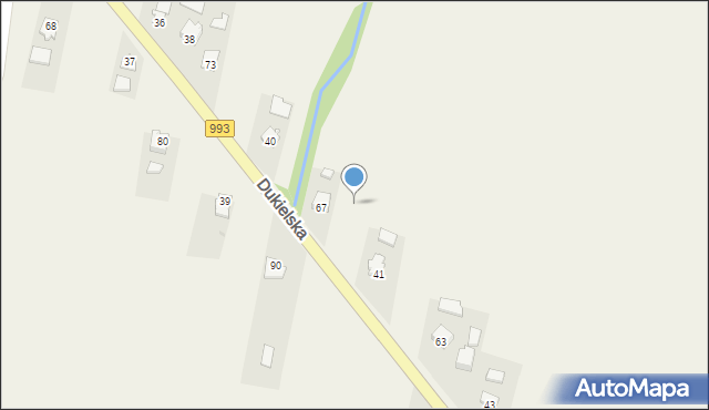 Nowy Żmigród, Dukielska, 95, mapa Nowy Żmigród