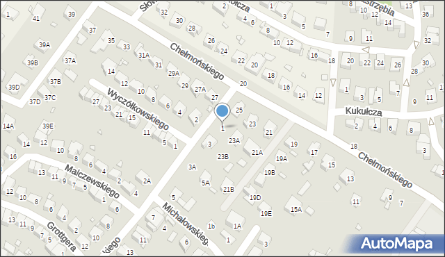 Nysa, Dunikowskiego Ksawerego, 1, mapa Nysy