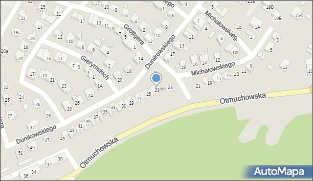 Nysa, Dunikowskiego Ksawerego, 23, mapa Nysy