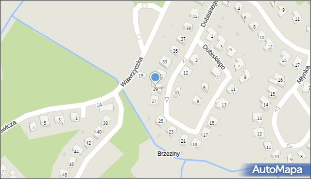 Olsztyn, Dubiskiego Józefa, 29, mapa Olsztyna