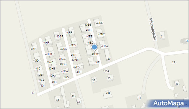 Ołtarzew, Duchnicka, 40EB, mapa Ołtarzew