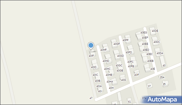 Ołtarzew, Duchnicka, 40IG, mapa Ołtarzew