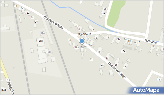 Opole, Dunikowskiego Ksawerego, 20, mapa Opola