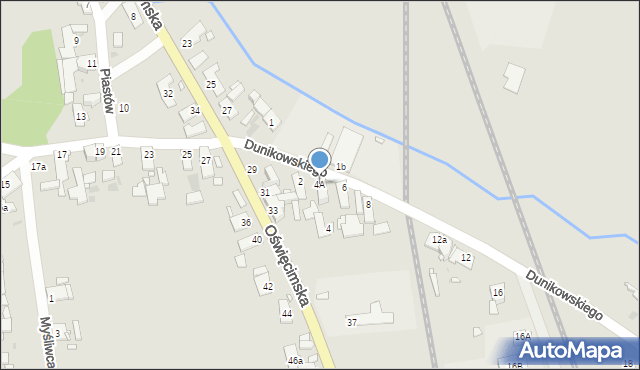 Opole, Dunikowskiego Ksawerego, 4A, mapa Opola