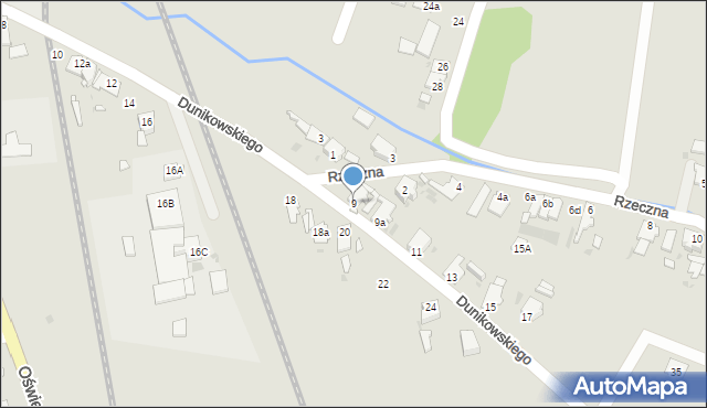 Opole, Dunikowskiego Ksawerego, 9, mapa Opola