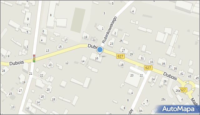 Ostrów Mazowiecka, Dubois Stanisława, 16a, mapa Ostrów Mazowiecka