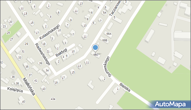 Ostrów Mazowiecka, Dubois Stanisława, 66C, mapa Ostrów Mazowiecka