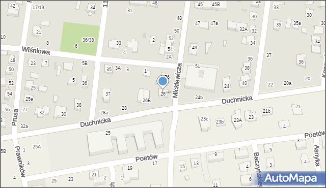 Ożarów Mazowiecki, Duchnicka, 26, mapa Ożarów Mazowiecki