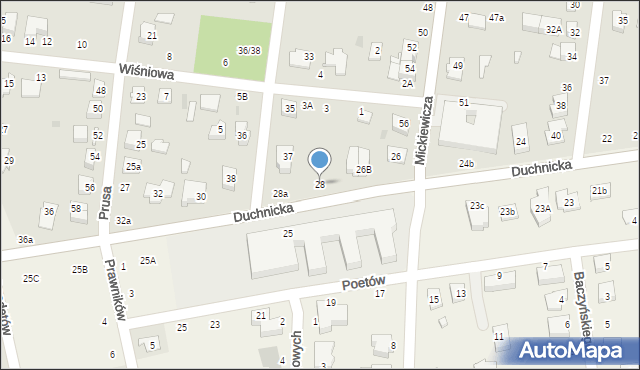 Ożarów Mazowiecki, Duchnicka, 28, mapa Ożarów Mazowiecki