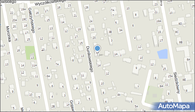 Piaseczno, Dunikowskiego Ksawerego, 16A, mapa Piaseczno