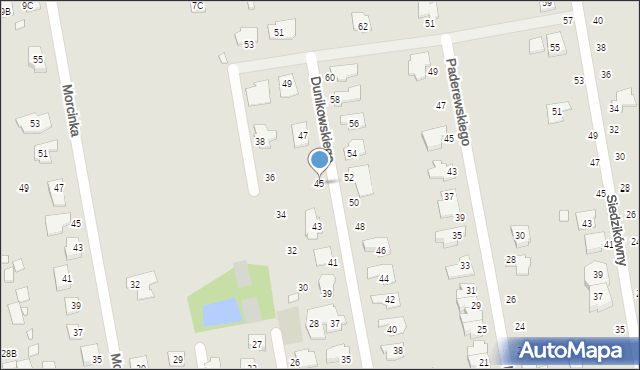 Piaseczno, Dunikowskiego Ksawerego, 45, mapa Piaseczno